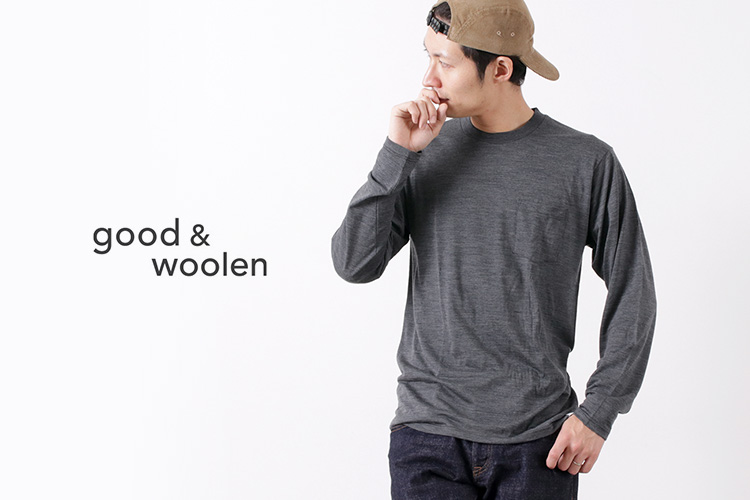 GOOD & WOOLEN(グッドアンドウーレン) スーパーファインメリノ ロングT