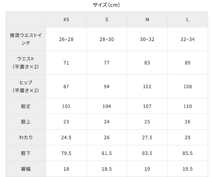 パンツのサイズ選びは難しい コロモビト